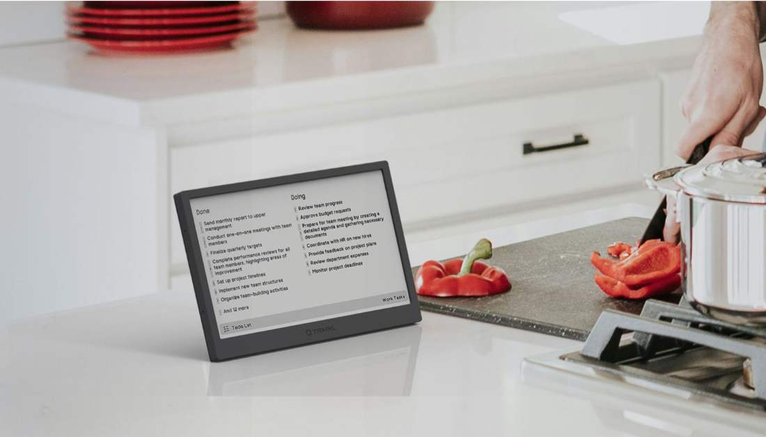 TRMNL E-Ink Dashboard: Focused Productivity with a Minimalist Design and 3-Month Battery Life