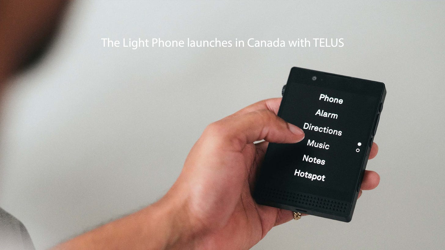 The Light Phone makes Canadian debut at Telus